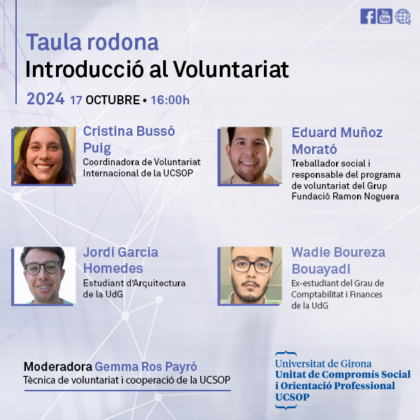 Taula rodona: Introducció al voluntariat