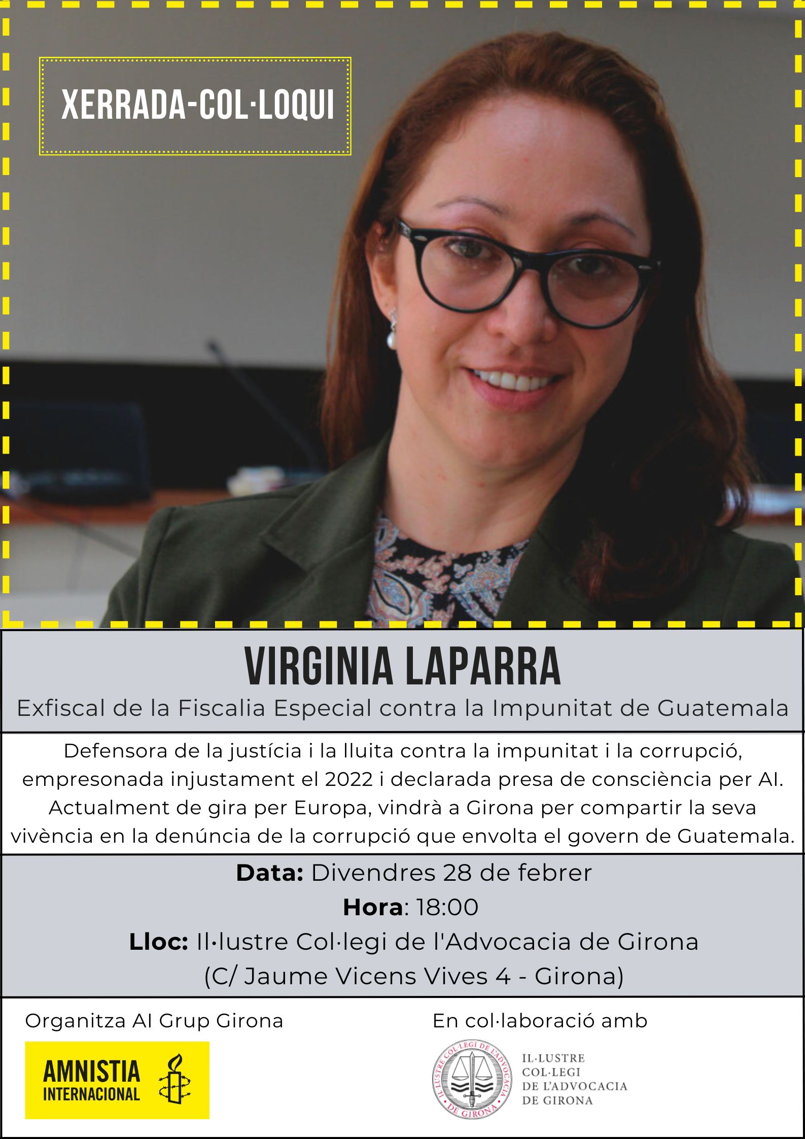  Xerrada-Col·loqui amb Virginia Laparra: La lluita contra la impunitat a Guatemala