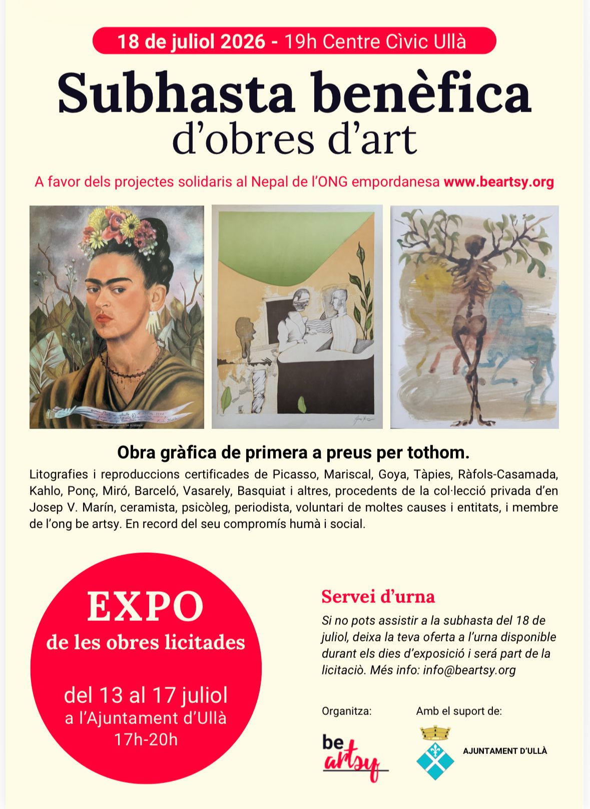 Subhasta benèfica d'obres d'art