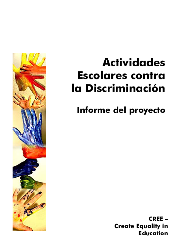 Actividades escolares contra la discriminación : informe del proyecto