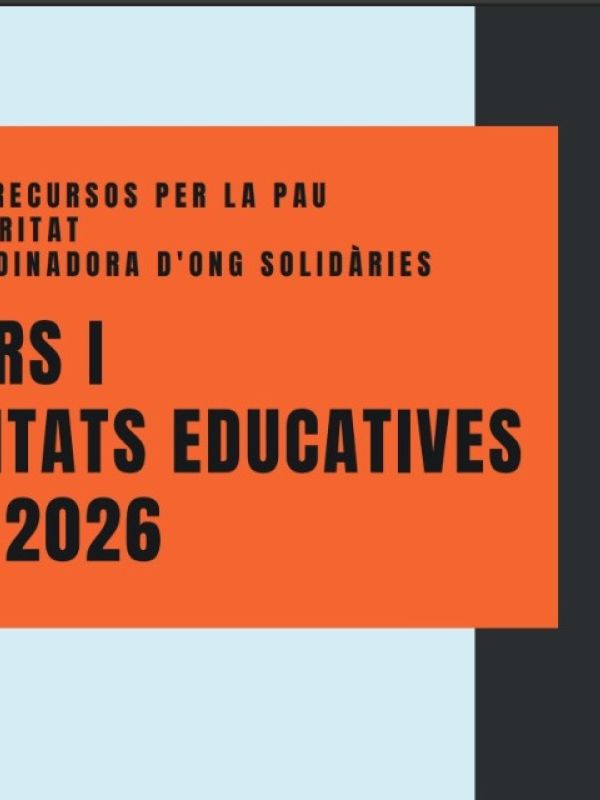 Catàleg de tallers i activitats educatives del CeDRe. Curs 25-26