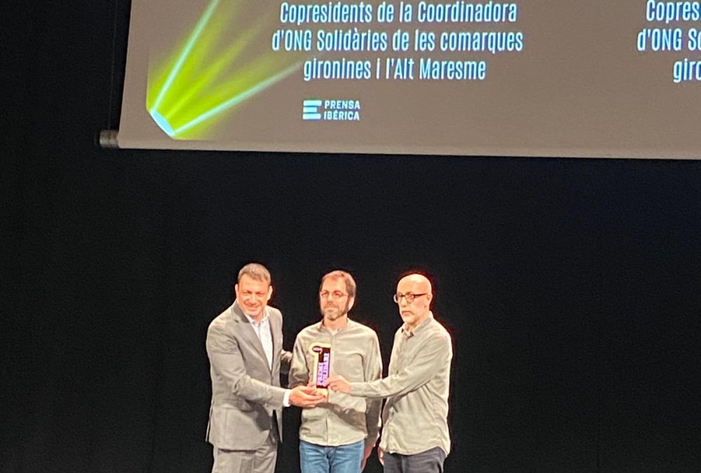 La Coordinadora d’ONG Solidàries rep el Premi Solidari que atorga Diari de Girona